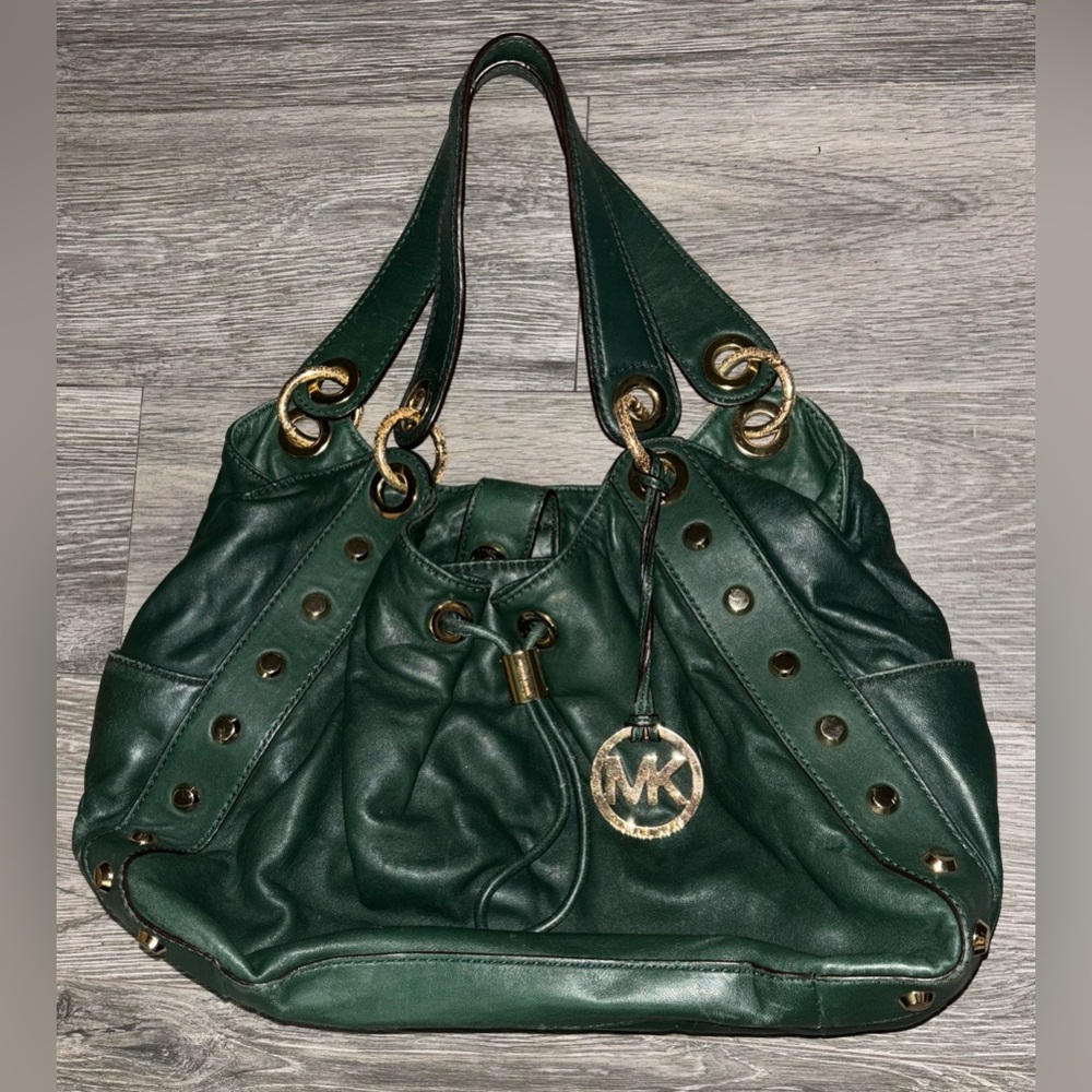 Michael Kors Ludlow studded bag in hunter green